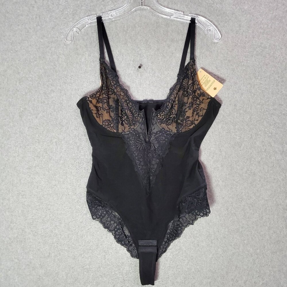 Popilush Women Shapewear Medium Black Lace Underwire One Piece Convertible NWOT